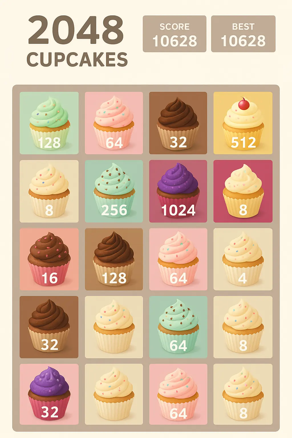 2048 cupcakes